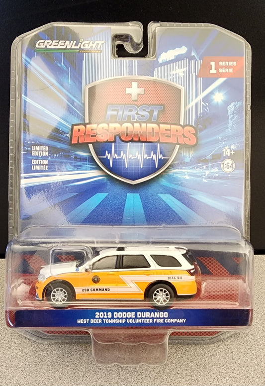 Greenlight Collectibles First Responders 2019 Dodge Durango Diecast
